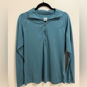 Columbia Women’s XL Teal Blue Half-Zip Performance Pullover – Omni-Wick